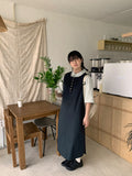 Ukyo cotton button long one piece