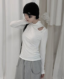 Drop Stud Slit Polar Tee
