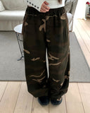 Zerb Camo Banding Pocket Wide-Fit Training Long Pants