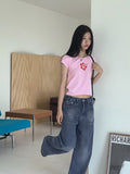 Blow D-ring Wash Long Wide Denim Pants