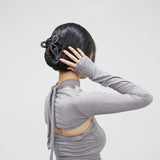 Grayish Ribbon Hair Clip
