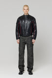 OBLIQUE SEMI WIDE DENIM PANTS
