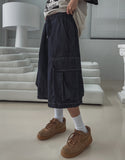 Root Stitch Cargo Bermuda Denim Pants