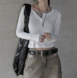 Betty Henley Neck Long Sleeve Tee