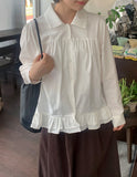 Sherinlen Shirring Collar Neck Blouse