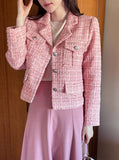 Ronda Mix Collar Pearl Tweed Jacket