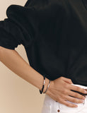 BR(W) Ball Black Onyx Bead Bracelet