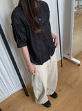 Kain Balloon Wide Cotton Cargo Banding Pants