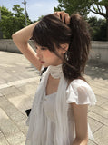 Sean V Shirring Frill Sleeveless Blouse