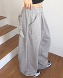 Maver Side Hem Snap Brushed Wide Pile Pants