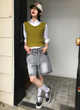 GRAY TEEN BERMUDA DENIM