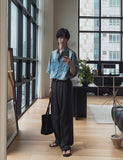 Hush long wide half banding slacks