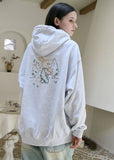 Bunny Flower Embroidered Hoodie