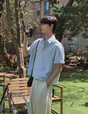 Aaron Summer Basic Half Crop Shirt