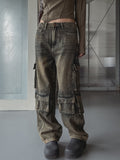 3 Pocket Multi Cargo Denim Pants