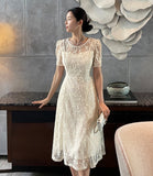 Bouquet embroidery lace one piece