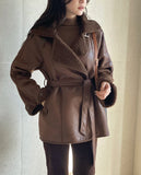 Kelmar Fur Collar Double Leather Mustang Half Jacket (Strap Set)