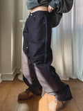 flame embroidered Carpenter Pants
