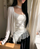 Novella Lace Frill Sleeveless
