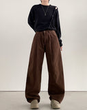 Niel Peach Cotton Wide Pants