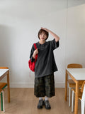 [unisex] Steel Camo Cargo Banding Bermuda Pants