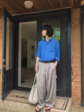 Chid pin tuck wide slacks