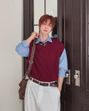 Conant Over Fit V-Neck Knit Vest
