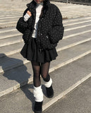 Grem Flower High Neck String Padding