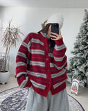 Cent Wool Haji Stripe Cardigan