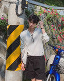 Solar Linen V-neck Knit
