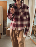 Flute Crop Check Shirt