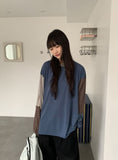 Honyu Color Matching Over Round Tee