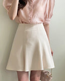 Seon Tweed Flare Mini Skirt