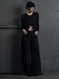 [mnem] strap maxi wide pants