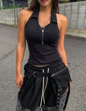 Lucy Stud Collar Halter Sleeveless