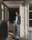 Fire embroidery string training pants