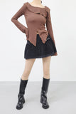 Shurene Collar Slit Knit
