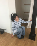 Moem Zen Stripe V-Neck Knit