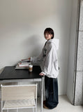 [unisex] Kaif Rivet Cut Washing Wide Denim Pants
