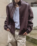 Raoul High-Neck Leather Jacket