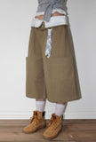 [BELT SET] FOLD OVER BERMUDA PANTS