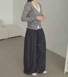 4-season Non-fade Raw Balloon Wide Jogger Banding Pants