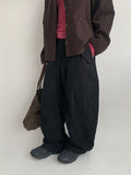 Billet Buckle Stitch Curved Balloon Pants