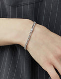 Essence Silver Wrap Diamond Curb Chain Bracelet 0.3CT