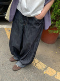 Silin Cut Balloon Wide Denim Pants