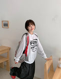 [unisex] Tuminseu sporty printing color matching over sweatshirt