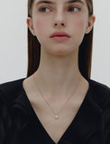 Essence Silver Moissanite Floria Necklace
