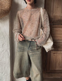 Confuse shine see-through knit