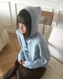 Corwin Wood Toggle Duffle Button Cable Hood Knit