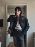 Brion crop cut denim jacket